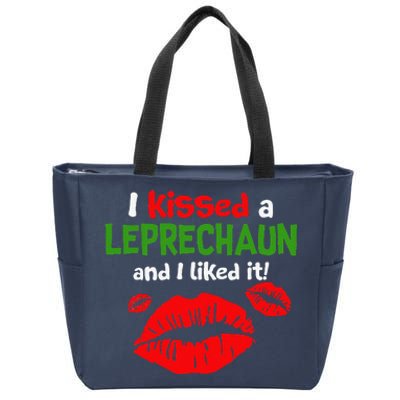 I Kissed A Leprechaun St Patricks Outfit For Women Zip Tote Bag