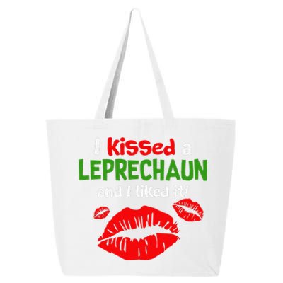 I Kissed A Leprechaun St Patricks Outfit For Women 25L Jumbo Tote