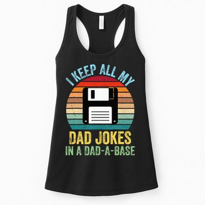 I Keep All My Dad Jokes In A DadABase Womens Tank Top