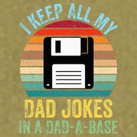 I Keep All My Dad Jokes In A DadABase Garment-Dyed Women's Muscle Tee