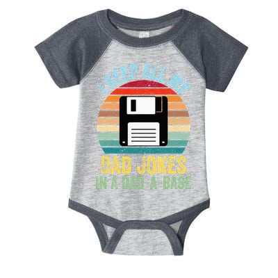 I Keep All My Dad Jokes In A DadABase Infant Baby Jersey Bodysuit