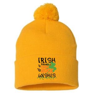 Irish Kisses And Shamrock Wishes Pom Pom 12in Knit Beanie