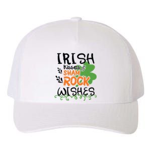 Irish Kisses And Shamrock Wishes Yupoong Adult 5-Panel Trucker Hat