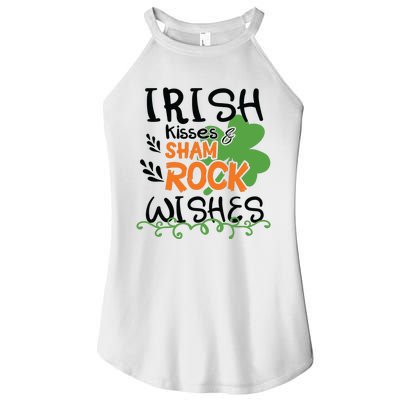 Irish Kisses And Shamrock Wishes Women’s Perfect Tri Rocker Tank