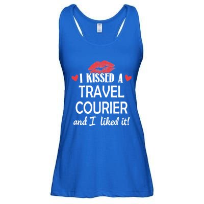 I Kissed A Travel Courier Design Married Dating Anniversary Meaningful Gift Ladies Essential Flowy Tank