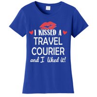 I Kissed A Travel Courier Design Married Dating Anniversary Meaningful Gift Women's T-Shirt