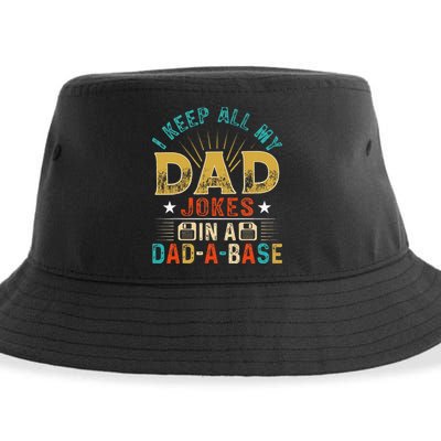 I Keep All My Dad Jokes In A Dad A Base Dad Jokes Sustainable Bucket Hat
