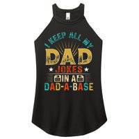I Keep All My Dad Jokes In A Dad A Base Dad Jokes Women's Perfect Tri Rocker Tank