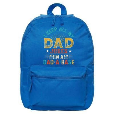 I Keep All My Dad Jokes In A Dad A Base Dad Jokes 16 in Basic Backpack