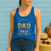 I Keep All My Dad Jokes In A Dad A Base Dad Jokes Womens Tank Top