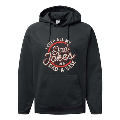 I Keep All My Dad Joker Dad A Base Fathers Day Gift Performance Fleece Hoodie