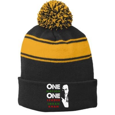 Imran Khan Absolutely Not PTI Pakistan Prime Minister Stripe Pom Pom Beanie