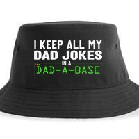 I Keep All My Dad Jokes In A Dad A Base Dad Sarcastic Funny Sustainable Bucket Hat
