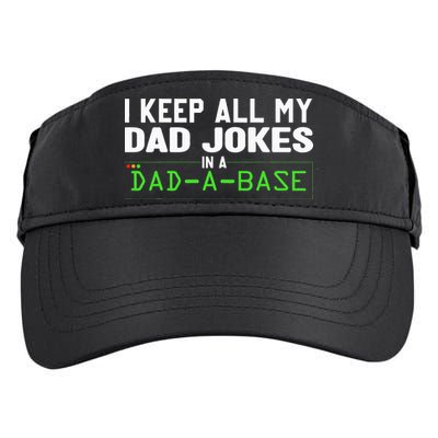 I Keep All My Dad Jokes In A Dad A Base Dad Sarcastic Funny Adult Drive Performance Visor