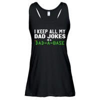 I Keep All My Dad Jokes In A Dad A Base Dad Sarcastic Funny Ladies Essential Flowy Tank