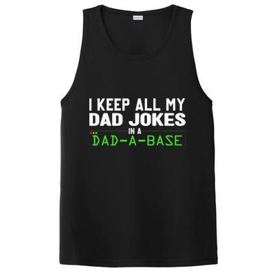I Keep All My Dad Jokes In A Dad A Base Dad Sarcastic Funny PosiCharge Competitor Tank