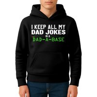 I Keep All My Dad Jokes In A Dad A Base Dad Sarcastic Funny Kids Hoodie