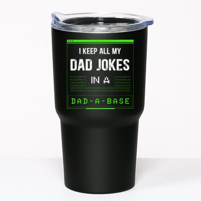 I Keep All My Dad Jokes In A DadABase Funny Father Saying Tumbler