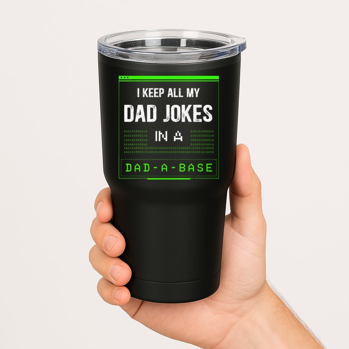 I Keep All My Dad Jokes In A DadABase Funny Father Saying Tumbler