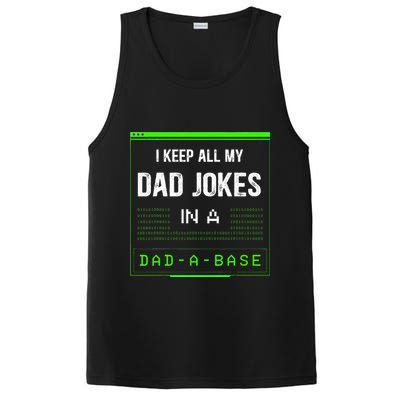 I Keep All My Dad Jokes In A DadABase Funny Father Saying PosiCharge Competitor Tank