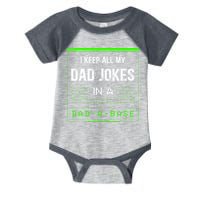 I Keep All My Dad Jokes In A DadABase Funny Father Saying Infant Baby Jersey Bodysuit