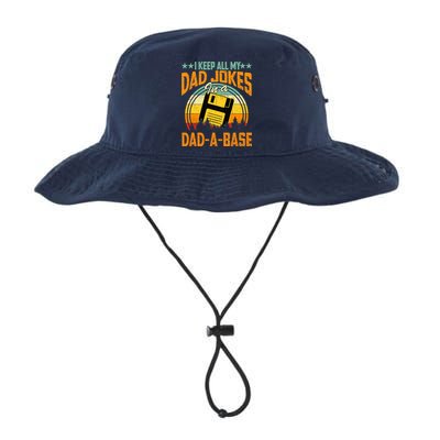 I Keep All My Dad Jokes In A Dad-A-Base Fathers Day Gift Bucket Hat