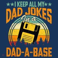 I Keep All My Dad Jokes In A Dad-A-Base Fathers Day Gift Mesh Reversible Basketball Jersey Tank