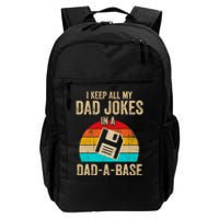 I Keep All My Dad Jokes In A DadABase Vintage Fathers Day Daily Commute Backpack