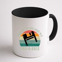 I Keep All My Dad Jokes In A DadABase Vintage Fathers Day Mug