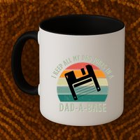 I Keep All My Dad Jokes In A DadABase Vintage Fathers Day Mug