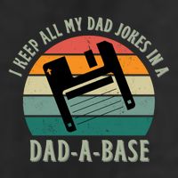 I Keep All My Dad Jokes In A DadABase Vintage Fathers Day Golf Towel