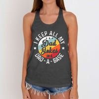 I Keep All My Dad Jokes In A Dadabase FatherS Day Women's Knotted Racerback Tank