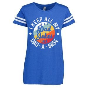 I Keep All My Dad Jokes In A Dadabase FatherS Day Enza Ladies Jersey Football T-Shirt