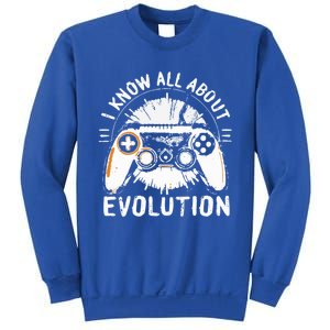 I Know All About Evolution Funny Video Game Controller Gift Sweatshirt