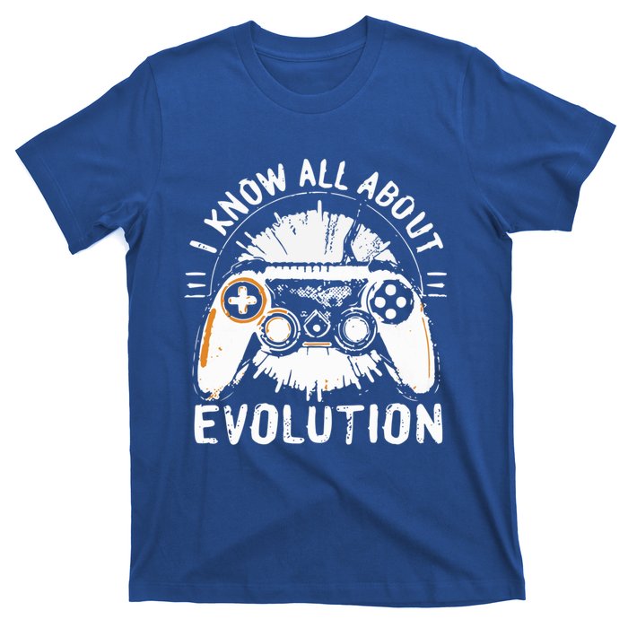 I Know All About Evolution Funny Video Game Controller Gift T-Shirt