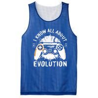 I Know All About Evolution Funny Video Game Controller Gift Mesh Reversible Basketball Jersey Tank