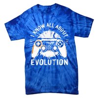 I Know All About Evolution Funny Video Game Controller Gift Tie-Dye T-Shirt