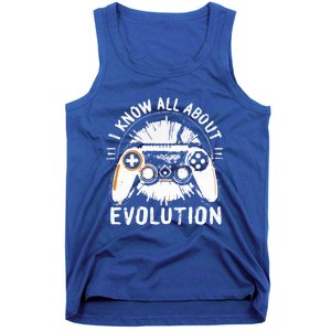 I Know All About Evolution Funny Video Game Controller Gift Tank Top