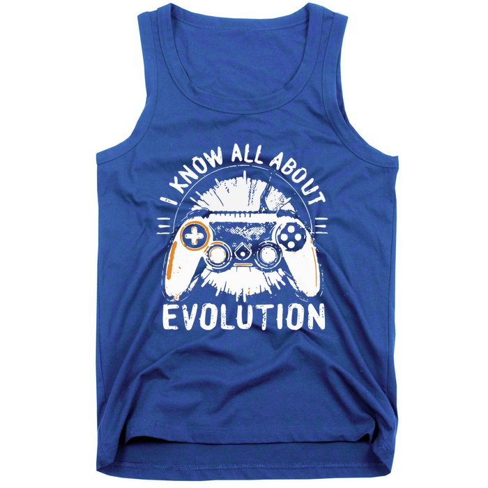 I Know All About Evolution Funny Video Game Controller Gift Tank Top