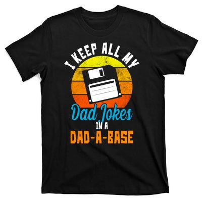 I Keep All My Dad Jokes In A Dad A Base Vintage Sunset T-Shirt