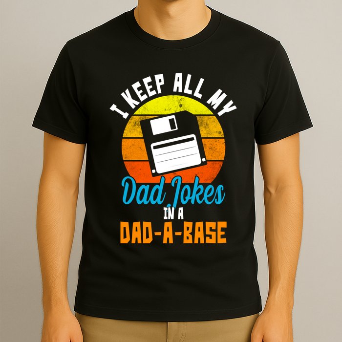 I Keep All My Dad Jokes In A Dad A Base Vintage Sunset T-Shirt