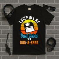 I Keep All My Dad Jokes In A Dad A Base Vintage Sunset T-Shirt