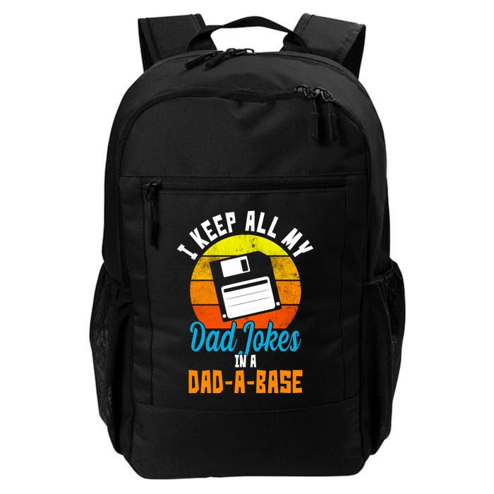 I Keep All My Dad Jokes In A Dad A Base Vintage Sunset Backpack
