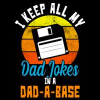 I Keep All My Dad Jokes In A Dad A Base Vintage Sunset Backpack