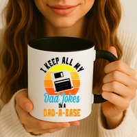 I Keep All My Dad Jokes In A Dad A Base Vintage Sunset Mug