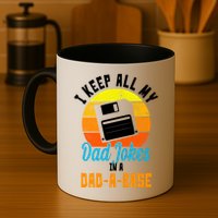 I Keep All My Dad Jokes In A Dad A Base Vintage Sunset Mug