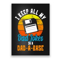I Keep All My Dad Jokes In A Dad A Base Vintage Sunset Poster