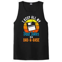 I Keep All My Dad Jokes In A Dad A Base Vintage Sunset PosiCharge Competitor Tank