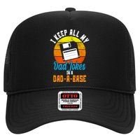 I Keep All My Dad Jokes In A Dad A Base Vintage Sunset Trucker Hat