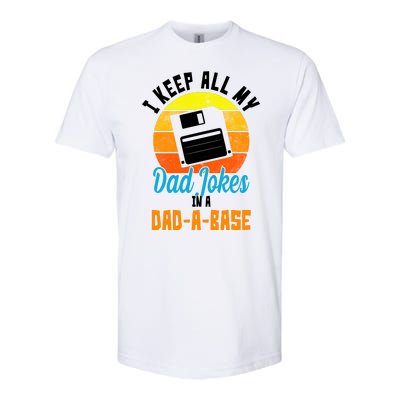 I Keep All My Dad Jokes In A Dad A Base Vintage Sunset Softstyle® CVC T-Shirt